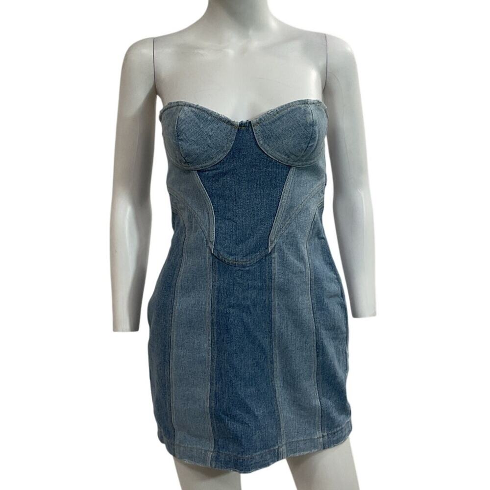 Retrofete Structured Patchwork Simi Mini Dress Si… - image 2